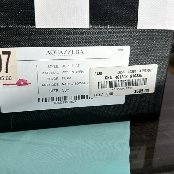 New in box Aquazzura rope flat slides size 38.5 - Picture 7 of 7